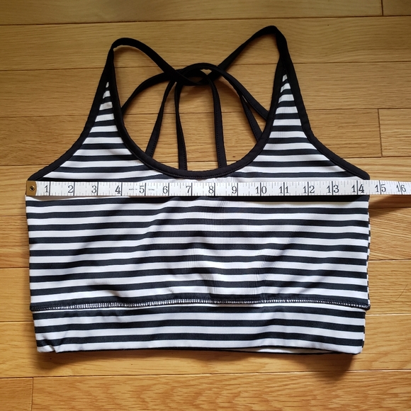 Striped Crop Top Sports Bra - Picture 6 of 6